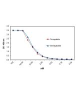 GLP-1R (human) (monomer):Fc (silent) InVivoKine™ (Prod. No. AG-40B-0272) binds to its ligands Tirzepatide and Semaglutide. <br /><b>Method:</b> The ligands Tirzepatide (Prod. No. AG-CP3-0043) and Semaglutide (Prod. No. AG-CP3-0040) are coated on an ELISA