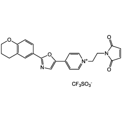 N-(N'-Maleinimidyl-2-ethyl)-4-(2-(6-(3,4-dihydro-2H-1-benzopyranyl))-5-oxyzolyl) pyridinium triflate