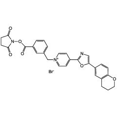 N-(3-Succinimidyloxy-carbonyl-phenyl)-methyl-4-(2-(6-(3,4-dihydro-2H-1-benzopyranyl))-5-oxazolyl)-pyridinium bromide