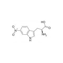 Chemical structure of 6-Nitrotryptophan.