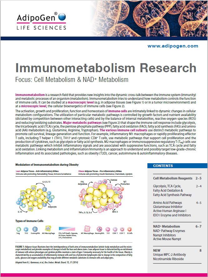 Immunometabolism Research Brochure 2018