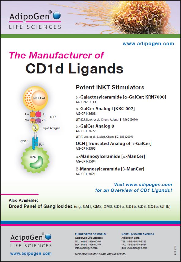 CD1d Ligands Products Flyer 2016