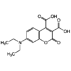 7-Diethylaminocoumarin-3,4-dicarboxylic acid