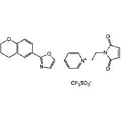 N-(N'-Maleinimidyl-2-ethyl)-4-(2-(6-(3,4-dihydro-2H-1-benzopyranyl))-5-oxyzolyl) pyridinium triflate