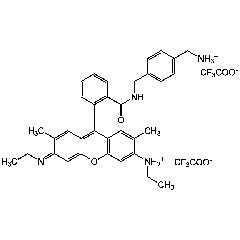 Rhodamine 6G p-diaminoxylene amide bis (trifluoroacetate)