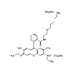 Rhodamine 6G bis(oxyethylamino)ethane amide bis (trifluoroacetate)
