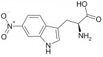 Chemical structure of 6-Nitrotryptophan.